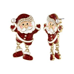Happy Santa Claus Dancing Drop Earrings